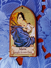 Madonna col bambino + Portachiavi in metallo raffigurante Madonna con corona