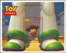Uganda 1997 Disney Toy Story Space Buzz Lightyear cartoni animati legno m/s MNH
