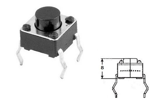 Micro mini pulsante 6x6mm - 5x,