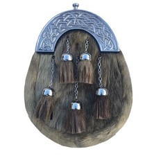 Abito Completo Nuovo Kilt Sporran Formale Celtico Cantle/Uomo Kilt Sporan 5 Nappe