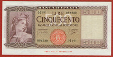 Banca italia 1961 500 - d'italia,