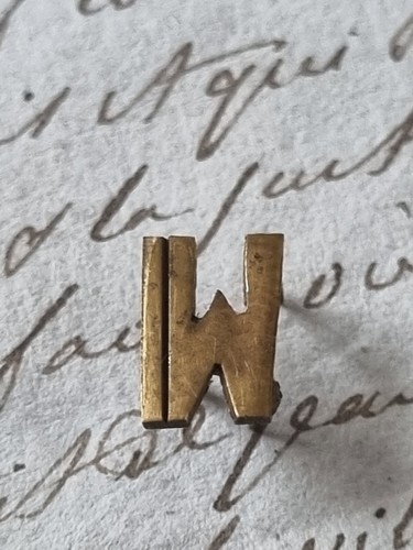 Monogramma lettere ottone w - in,