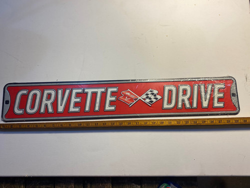Cartello stradale corvette - cartello,