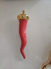 Corno rosso e oro da appendere