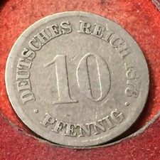 GERMANIA - DEUTSCHES REICH - RARA MONETA DA 10 PFENNIG - 1876