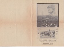 2 volantini richiesta calendario Partito Nazionale Fascista 1934 copertina Duce