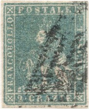 ANTICHI STATI ITALIANI - Granducato di TOSCANA: 2° Emissione (1857), #13a.