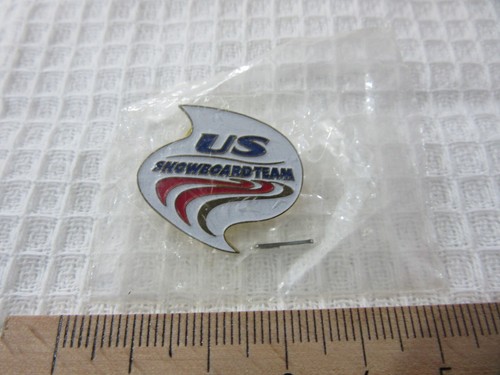 Snowboard team pin brooch - us,