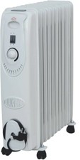RADIATORE AD OLIO DCG RA2809 9 ELEMENTI CALORIFERO ELETTRICO TERMOSTATO E RUOTE