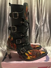 Stivali alti punk grossi metà