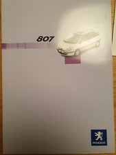 PEUGEOT 807 BROCHURE DEPLIANT