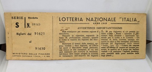 Lotteria nazionale italia - nazionale, "italia"