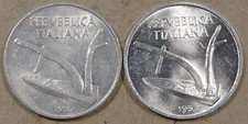 Italia 10 Lire 1952 AU + 1953