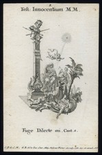 santino incisione 1700 LA FUGA IN EGITTO,LA STRAGE DEGLI INNOCENTI  goetz