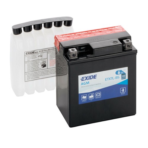 Batteria 6ah 100a exide moto - batteria,