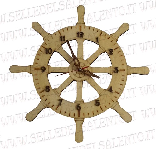 Orologio legno tagliato al - legno,