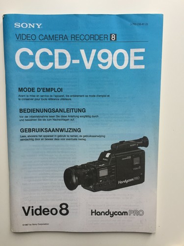 Mode emploi sony video - d'emploi,