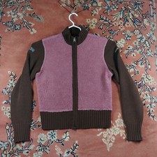 Cappotto maglione Napapijri uomo TG XL full zip sherpa pile finto collo manica lunga