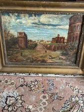 Renato Birolli Olio Su Cartone 1923 Senza Certificato Roma E La Via Sacra