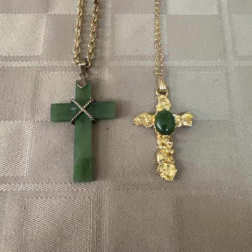 Collane croce oro pietra - 2,