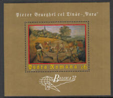 ROMANIA 1972 Dipinti, Brueghel, Paesaggi foglio MNH / 2G836