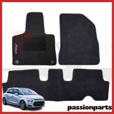 TAPPETI C4 PICASSO DAL 2013 IN MOQUETTE CON RICAMO E 2 FISSAGGI SU MISURA 4 PZ