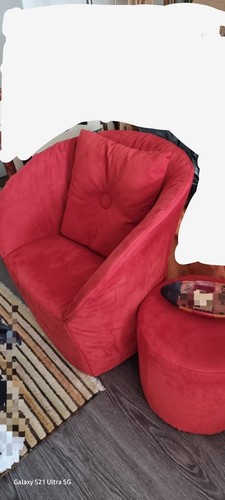 Poltrona pouf poggia piedi - poltrona,