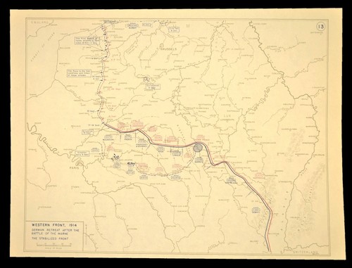 Mappa fronte occidentale 1914