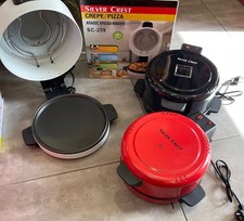 Fornetto pizza/crepes elettrico 2000 W, superficie antiaderente.