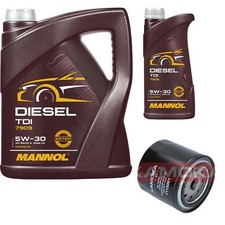 KAMOKA Filtro Olio MANNOL Diesel TDI 5W-30 6L Per Nissan NP300 Navara 2.5 dCi