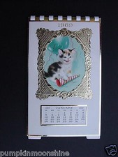 Scarso calendario 1969 Marjorie M. Cooper Kitten di Gibson, incredibilmente bello