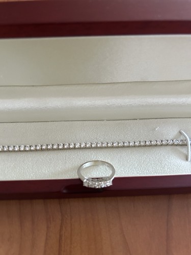 Bracciale tennis oro bianco - , e