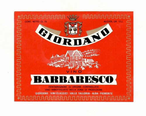 Etichetta vintage originale