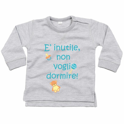 Felpa neonato non voglio