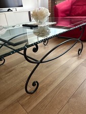 Tavolo cristallo e ferro