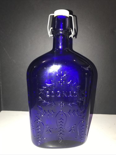 Rara bottiglia cognac - , blu
