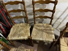 REGALO Set 4 Sedie Cucina in Legno Seduta Paglia 43x42x86 Paesana Made Italy