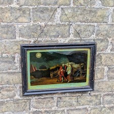 Antica stampa mezzotinta vetro