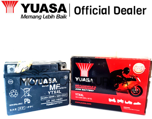 Batteria yuasa precarica ytx4l - batteria,