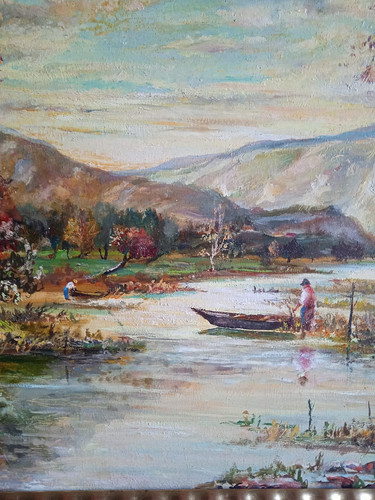 Dipinto olio tavola - dipinto, su