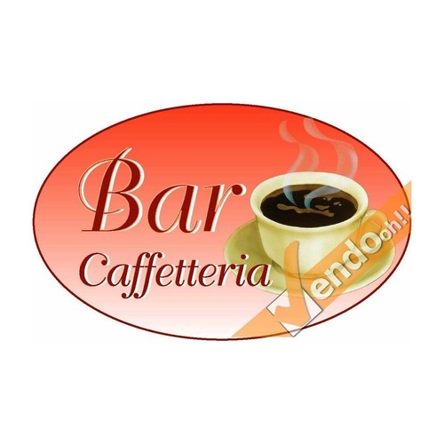 Adesivo ovale caffe per banco - adesivo,