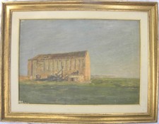 Beppe CIARDI (Venezia 1875-Quinto 1932) Vecchio campo di giustizia OLIO cm 61x86