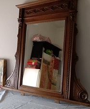 Specchiera  Da Comò In Legno Massello  Vintage  Da Restaurare Misura 90x95x8