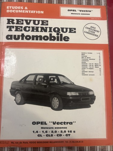Revue technique opel vectra - revue,