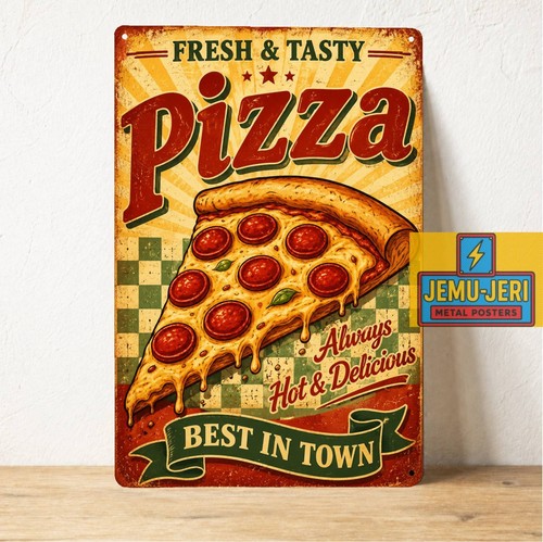Insegna latta poster pizza - poster,