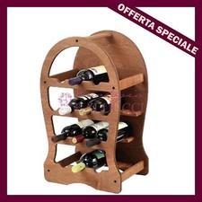 Cantinetta portabottiglie a Botte in Legno da 13 posti solida facile da montare