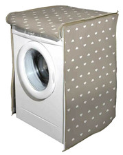 Coprilavatrice COPRI LAVATRICE PROTETTIVO PVC ZIP CERNIERA BEIGE CUORI h85*65*55