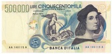 500000 LIRE RAFFAELLO PRIMA
