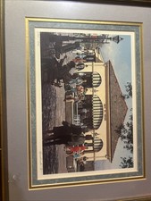 Vintage framed signed print of