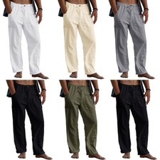 Pantalon Homme Ample Lin